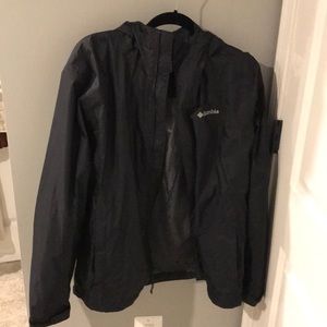 Black rain jacket